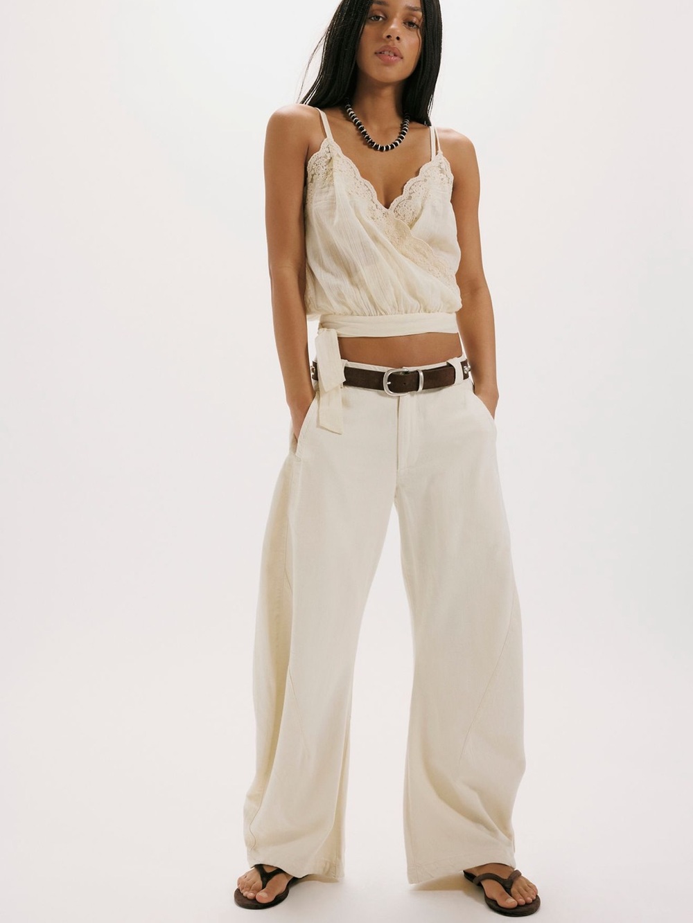 BRAND NEW FREE PEOPLE Spotlight Washed Barrel Chino Trousers